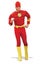 LICENSED DELUXE MUSCLE CHEST THE FLASH SUPER HERO MENS ADULT FANCY DRESS COSTUME Carousel 1