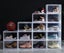 Sneakers Box Magnetic Side Drop Crates Stackable - Black (clear door) Carousel 7