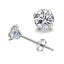925 Sterling Silver CZ Diamonds Stud Earrings "Liberty" (7mm) Carousel 4