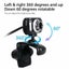 HD Webcam With Mic Night Vision Megapixel Web Cam With Clip Holder Carousel 3