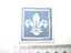 Blue & Grey fleur-de-lis Scout Badge Carousel 1