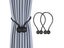 2PCS Magnetic Curtain Tie Backs - Silver Carousel 4