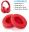2 x Replacement Leather Ear Pads for Beats Studio 2 / 3 - Red Carousel 1