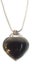 Necklace - Heart Pendant - Black Carousel 1