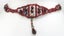 Choker Necklace - Beaded Interlink Design - Red Carousel 1