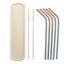 8pcs Reusable Straw Stainless Steel Metal Straws Colorful Drinking Curved Straw Carousel 1