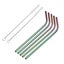 8pcs Reusable Straw Stainless Steel Metal Straws Colorful Drinking Curved Straw Carousel 2