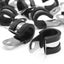 10Pcs 12mm Stainless Steel & Rubber Lined Retaining Hose P Clips Clamp Carousel 5
