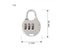 Alloy Mini Lock Padlock Outdoor Travel Luggage Zipper Backpack Handbag Safe Carousel 6