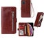 Galaxy A71 PU leather wallet case card slots zip side magnet brn Carousel 1