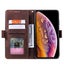 Iphone Xs Max (6.5") case contrast denim wallet magnetic brown Carousel 4