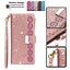 Galaxy a20 case glitter leather double wallet 9 card 2 pocket zip RG Carousel 6