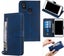 Xiaomi Mi 8 pu leather wallet case cowhide finish card zipper navy Carousel 1