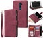 Oppo Reno 5g suede wallet case multifunction 6 cards & zipper wine Carousel 1