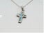 Paua shell cross pendant with silver chain from Optima Carousel 1