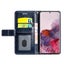 Google pixel 7 pu leather wallet case cowhide finish card back buckle navy Carousel 4