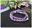 Manna handmade 925silver natural Lavender Amethyst crystal doublecircle bracelet Carousel 1