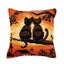 Crafting Kit Sunset Cats Cross Stitch Cushion Inc Canvas and Thread Carousel 1