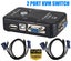 USB KVM VGA Switch w/VGA USB Cable For Mouse Keyboard Monitor PC Carousel 1