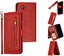 Alcatel 1 5033T Leather Wallet Case 9 Card Slots Vertical Flip & Zipper (red) Carousel 1