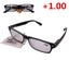 READING GLASSES - PLASTIC BLACK (+1.00) Pack of 12 Carousel 1