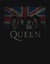 Queen Hoodie Vintage Union Jack band logo new Official Mens Black Pullover Carousel 3