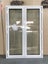 NEW WHITE ALUMINIUM DOUBLE GLAZED FRENCH DOOR:2000H x 1400W Carousel 1
