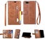 Oppo r11 Multifunction Leather Wallet Case 9 slots 3 pockets & zipper (brown) Carousel 1