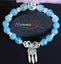 Manna hand made 925 silver natural Aquamarine crystal 8MM Fashion bracelet Carousel 1
