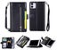 Iphone 11 6.1" Multifunction Leather Wallet Case 9 slots 3 pockets & zipper blk Carousel 1