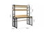 Computer Desk with Multi-layered storage shelving - Natural wood look Carousel 6