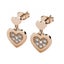 Rose-Gold Crystal Heart Shaped Earrings "Erina" Carousel 4