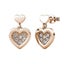Rose-Gold Crystal Heart Shaped Earrings "Erina" Carousel 6