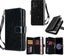 Galaxy A71 5G glitter leather double wallet multi card slots pockets blk Carousel 1