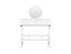 Dusk Modern White Dresser and Stool Set with Mirror Carousel 3