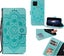 Google pixel 5 PU leather wallet case embossed Mandala pattern (green) Carousel 1