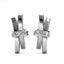 18K White-gold Crystal Bow Stud Earrings "Britney" Carousel 5