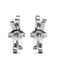 18K White-gold Crystal Bow Stud Earrings "Britney" Carousel 4