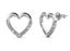 18K White Gold Heart Crystal Stud Earrings "Sylvia" Carousel 5