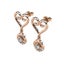 Rose-gold Koru Heart Shape Crystal Earrings "Hailey" Carousel 4