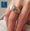 Moonstone Diamond Ring Silver Promise Ring Jewellery *Local Clearance* Carousel 2