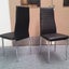Dining Chair Mila Black PU Leather Chrome Legs Semi Assembled Carousel 1