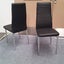 Dining Chair Mila Black PU Leather Chrome Legs Semi Assembled Carousel 3