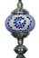 Turkish Mosaic Table Lamp Blue With Large Elegant Base - 33cm Carousel 4