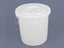 Plastic Storage Bin Round with Lid 40L WHITE Carousel 1