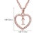 Alphabet Letter I Heart Pendant Chain Necklace Rose Gold Plated Carousel 2