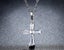 CZ Crystal Gross Pendant Necklace / 18KGP White Gold Carousel 3