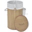 vidaXL Bamboo Laundry Bin Round Natural Carousel 4