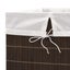 vidaXL Bamboo Laundry Bin Rectangular Dark Brown Carousel 4