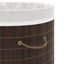 vidaXL Bamboo Laundry Bin Oval Dark Brown Carousel 3